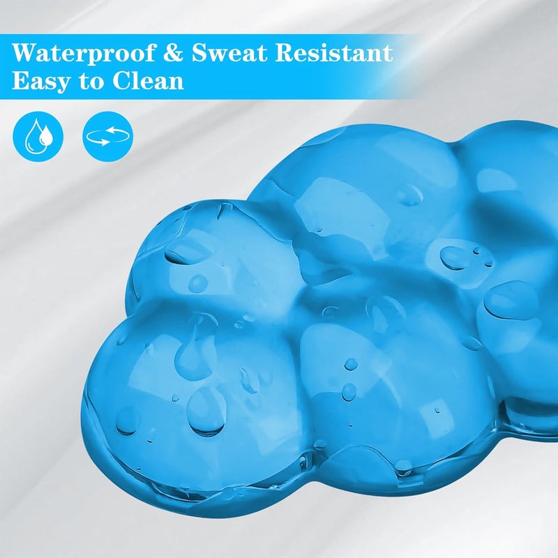 KEPUTAIER Gel Cloud Mouse Wrist Rest, Cute Wrist Support and Arm Support for Mouse Rest Typing Pain Relief，Suitable for Office/Computer/Laptop/Gaming (Transparent Blue) - Image 4